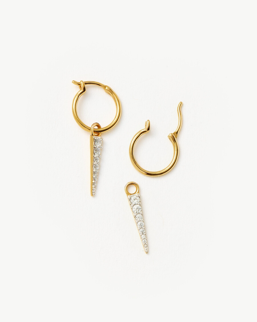 boucles doreilles créoles mini pave spike charm