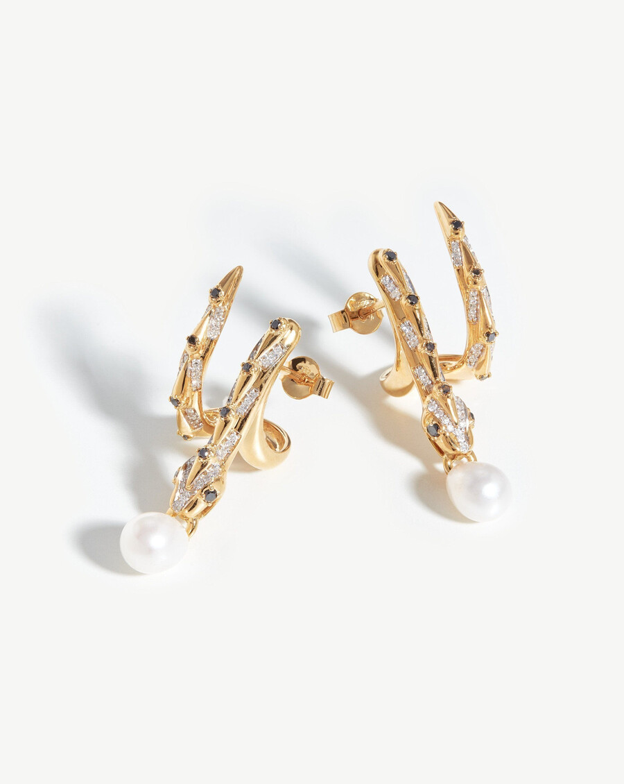 boucles doreilles serpent enroulé en or massif 14 carats harris reed