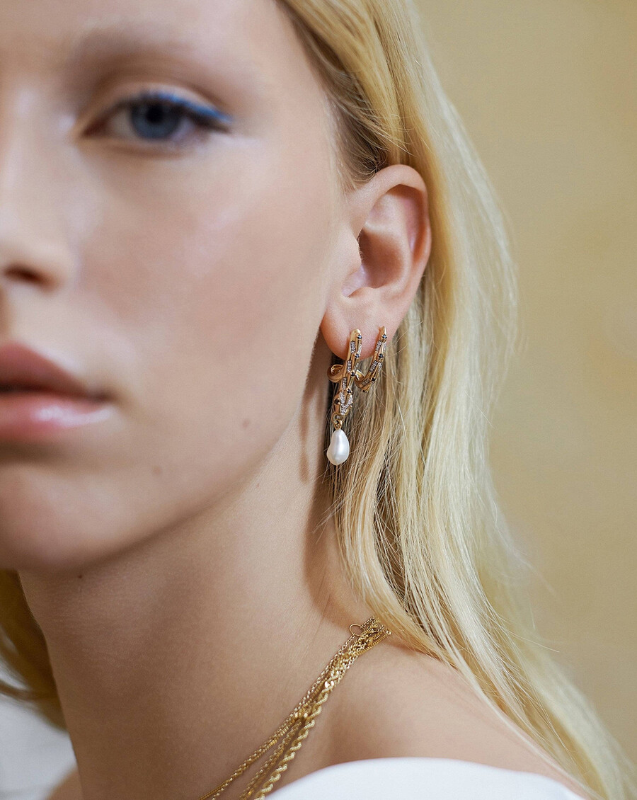 boucles doreilles serpent enroulé en or massif 14 carats harris reed