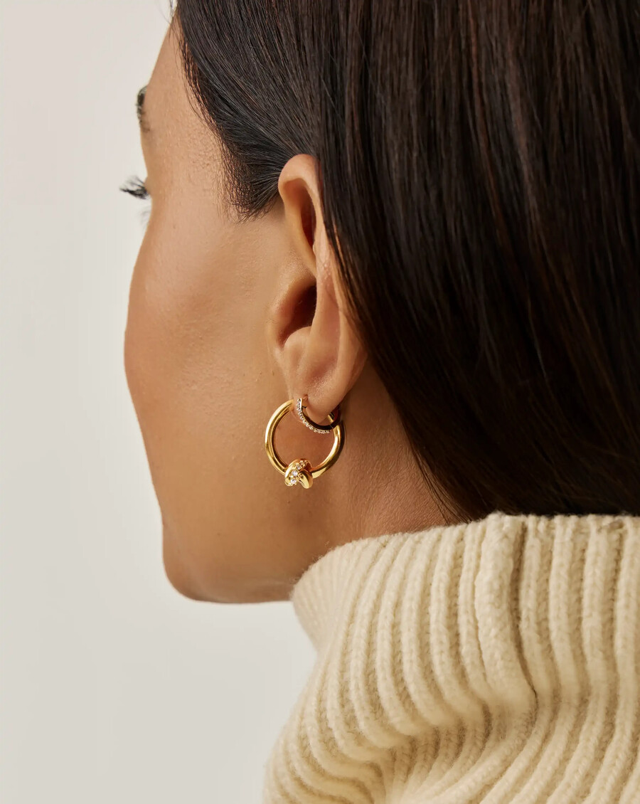 boucles doreilles créoles lucy williams pavé knot