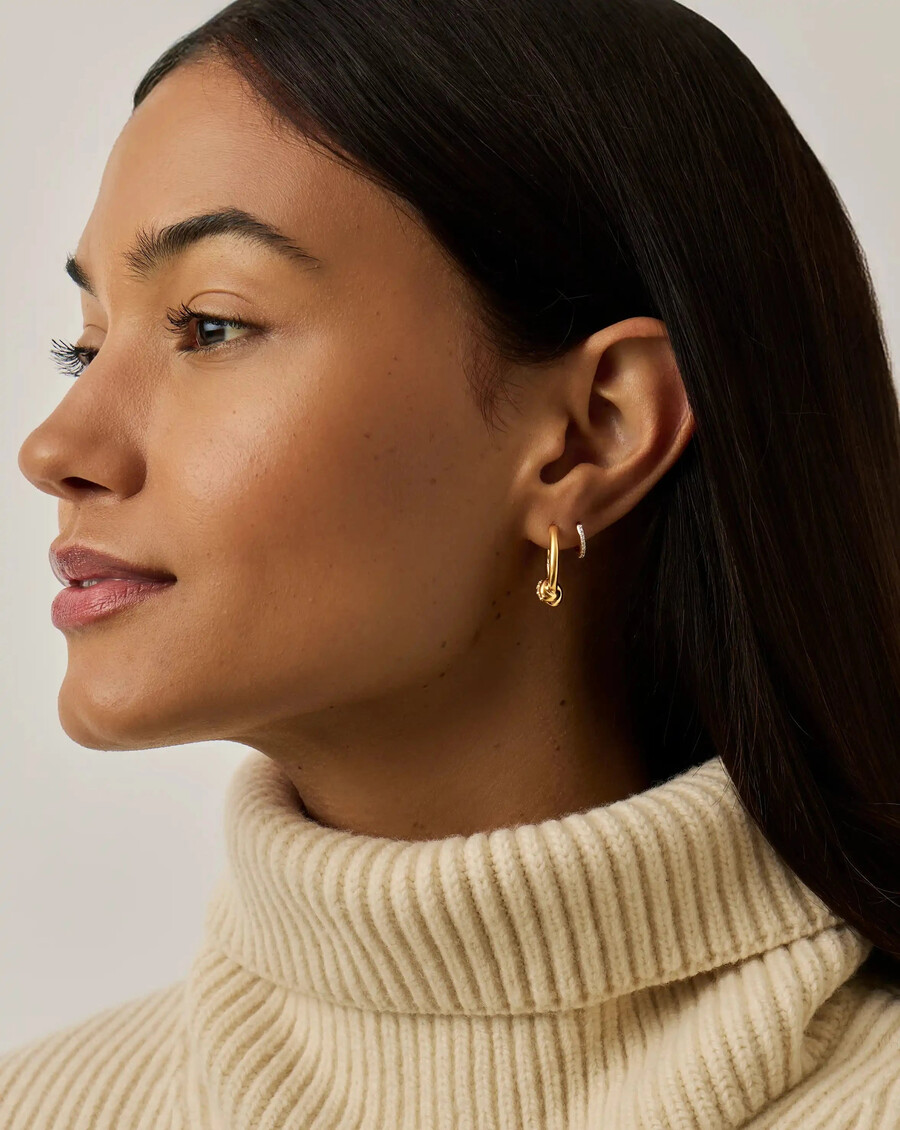 boucles doreilles créoles lucy williams pavé knot