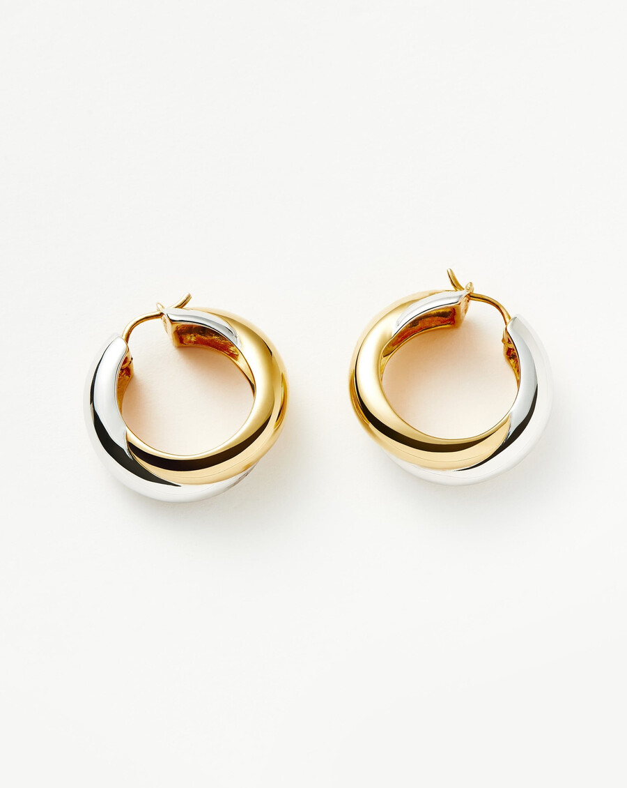 boucles doreilles créoles moyennes lucy williams chunky entwine