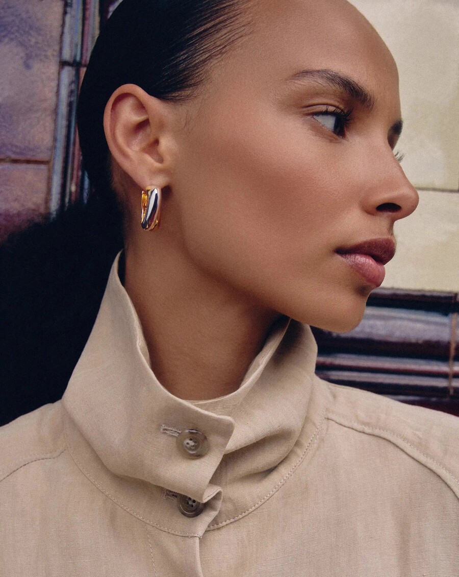 boucles doreilles créoles moyennes lucy williams chunky entwine