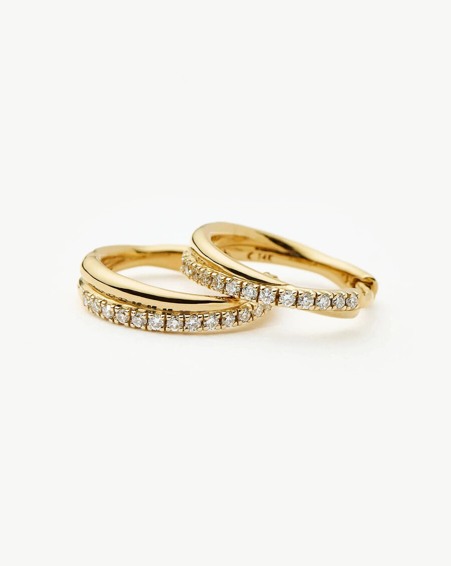 lucy williams cuggies en or massif 14 carats serties de diamants