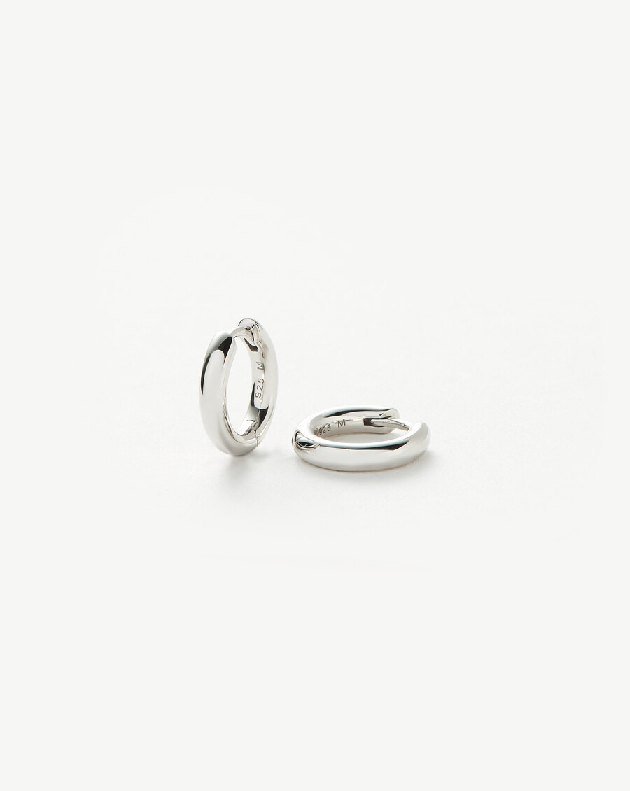boucles doreilles créoles tunnel mini classiques - argent