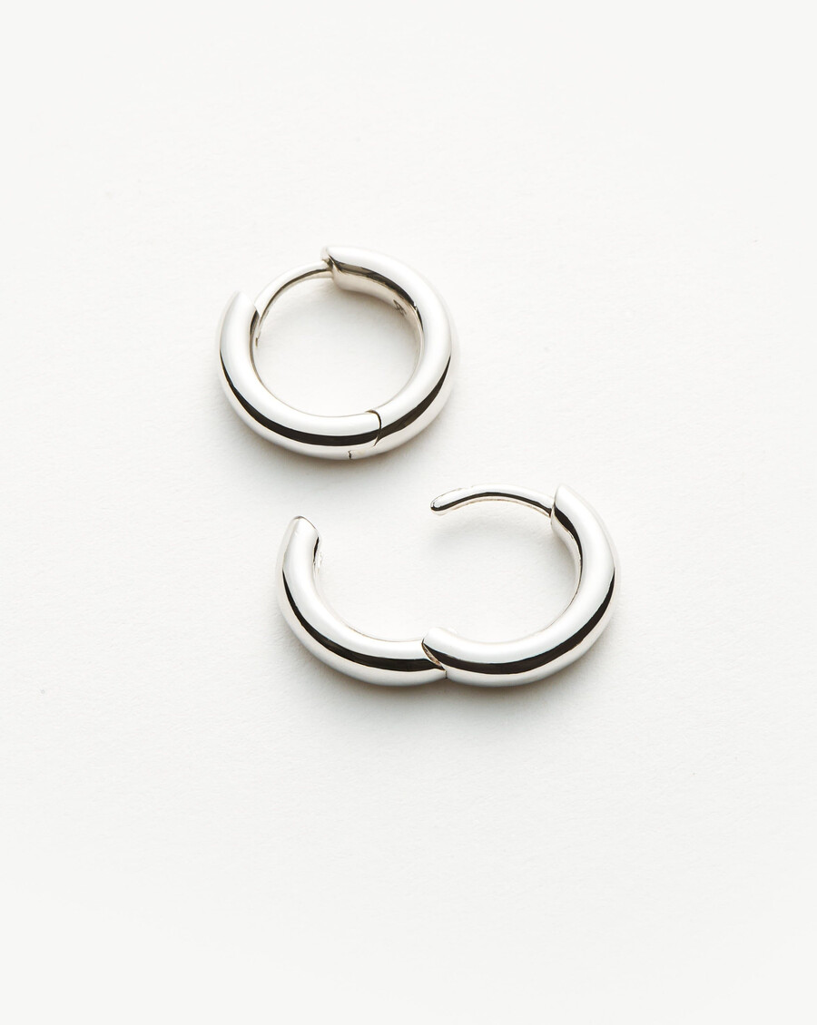 boucles doreilles créoles tunnel mini classiques - argent