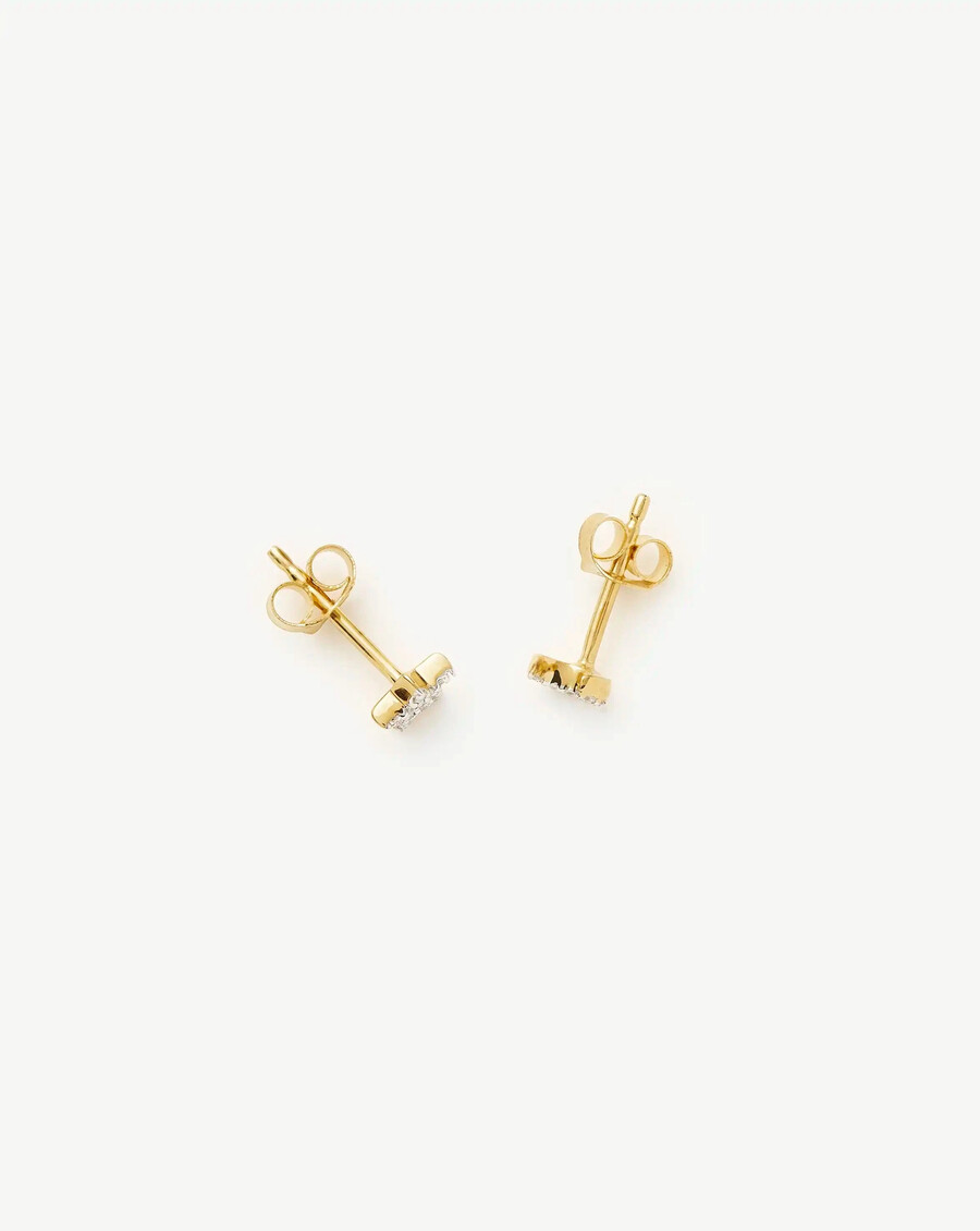 boucles doreilles à clous pave star moon