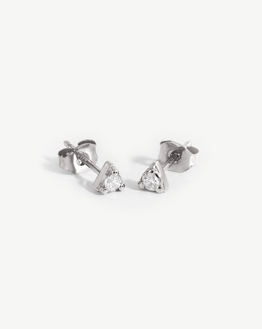 boucles doreilles prism - argent sterlingoxygène cubique