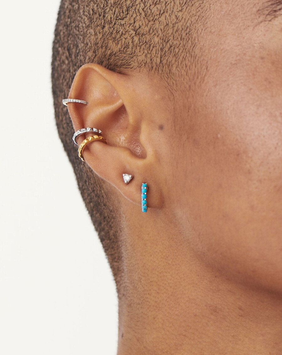 boucles doreilles prism - argent sterlingoxygène cubique