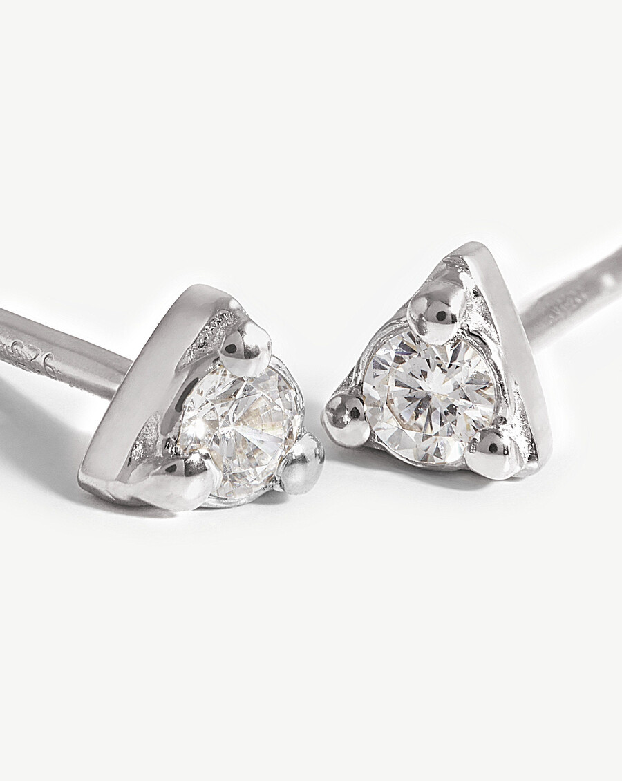 boucles doreilles prism - argent sterlingoxygène cubique