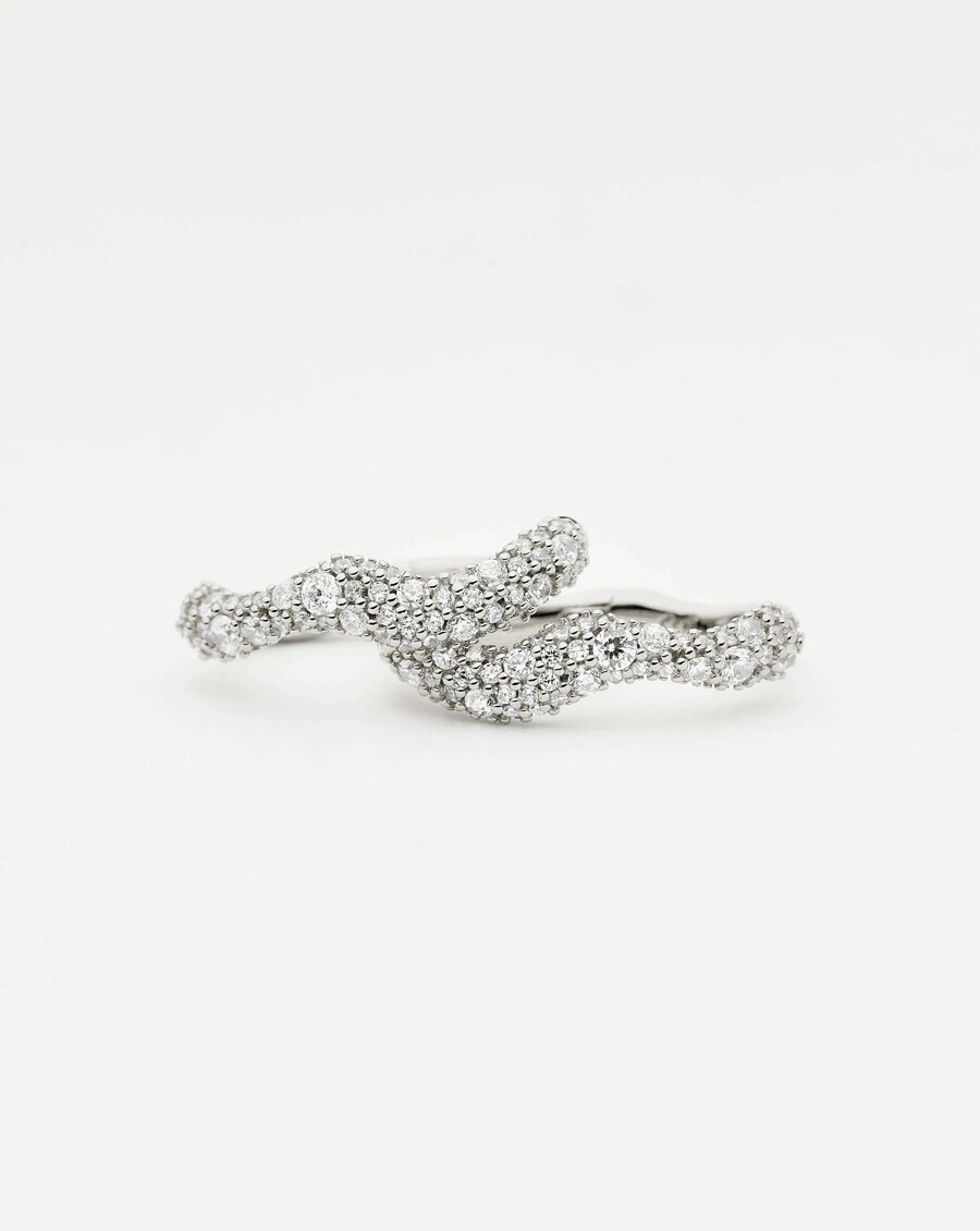 boucles doreilles créoles petites en argent sterling molten snow