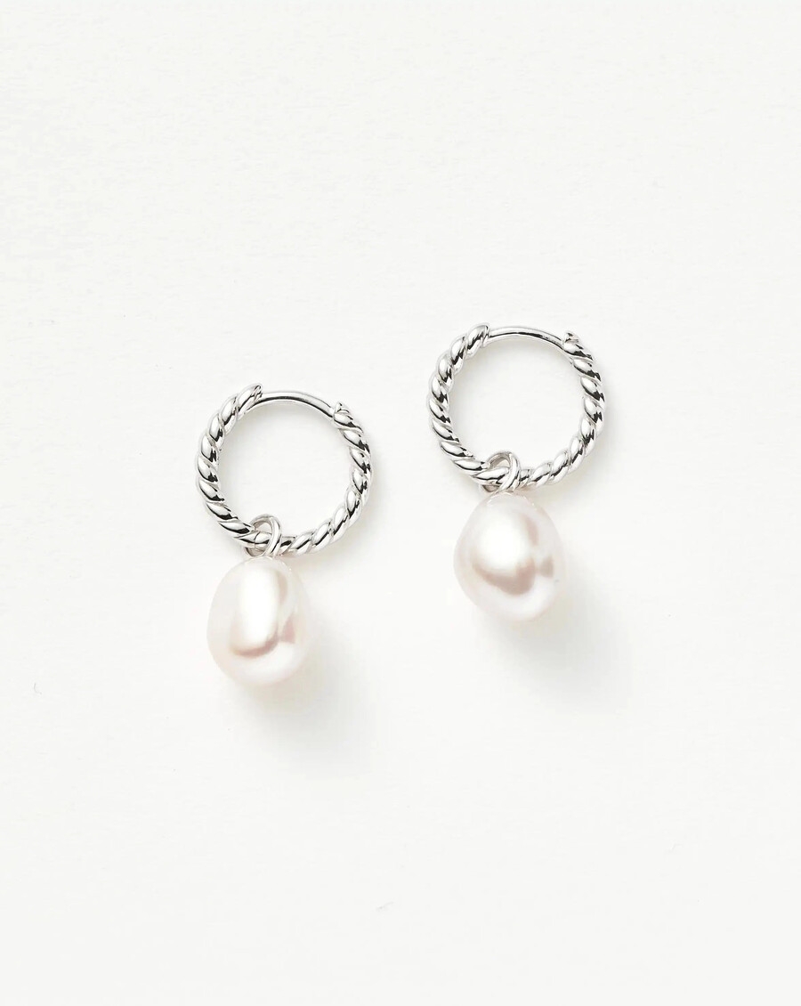boucles doreilles créoles torsadées avec perles