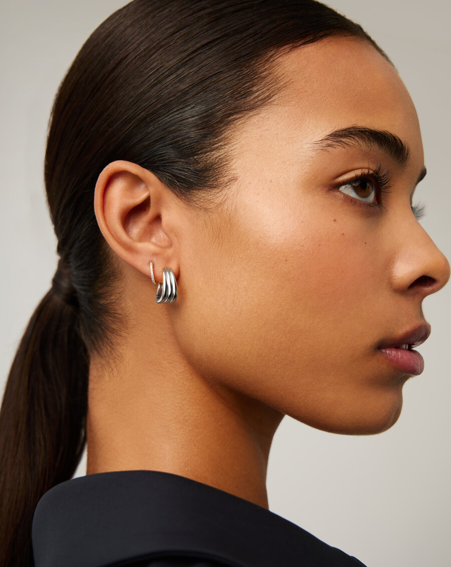 boucles doreilles créoles savi triple ridge
