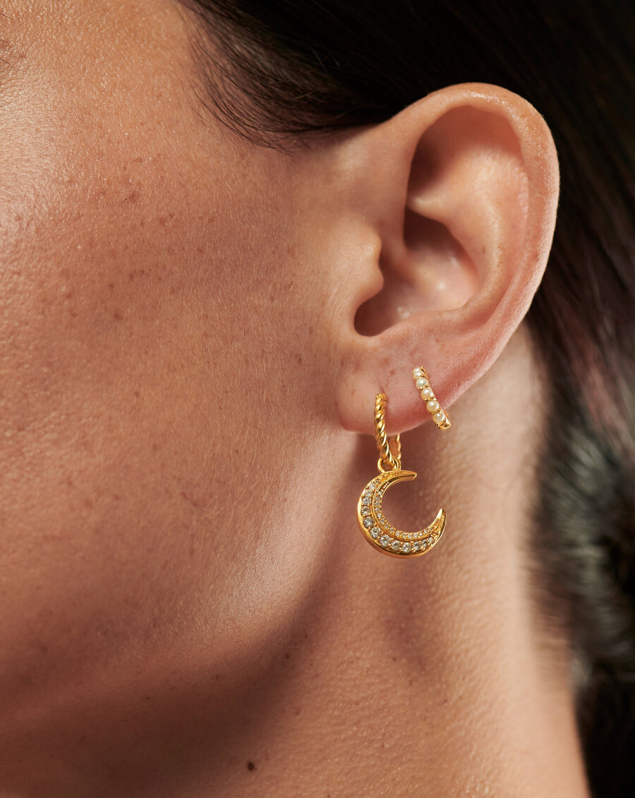 ensemble de boucles doreilles en perles de lune harris reed