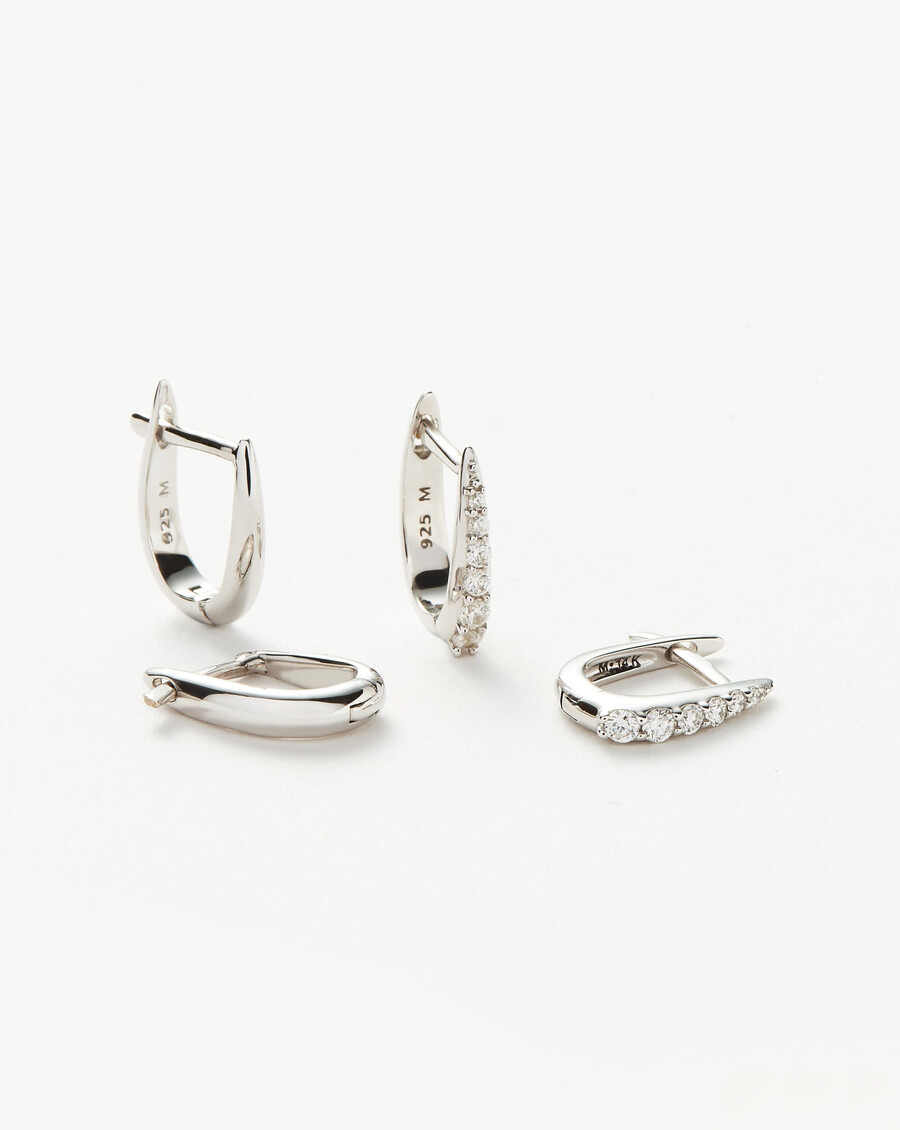 ensemble de boucles doreilles claw huggies