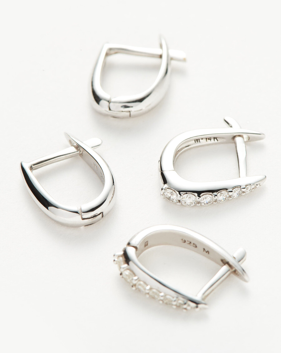 ensemble de boucles doreilles claw huggies