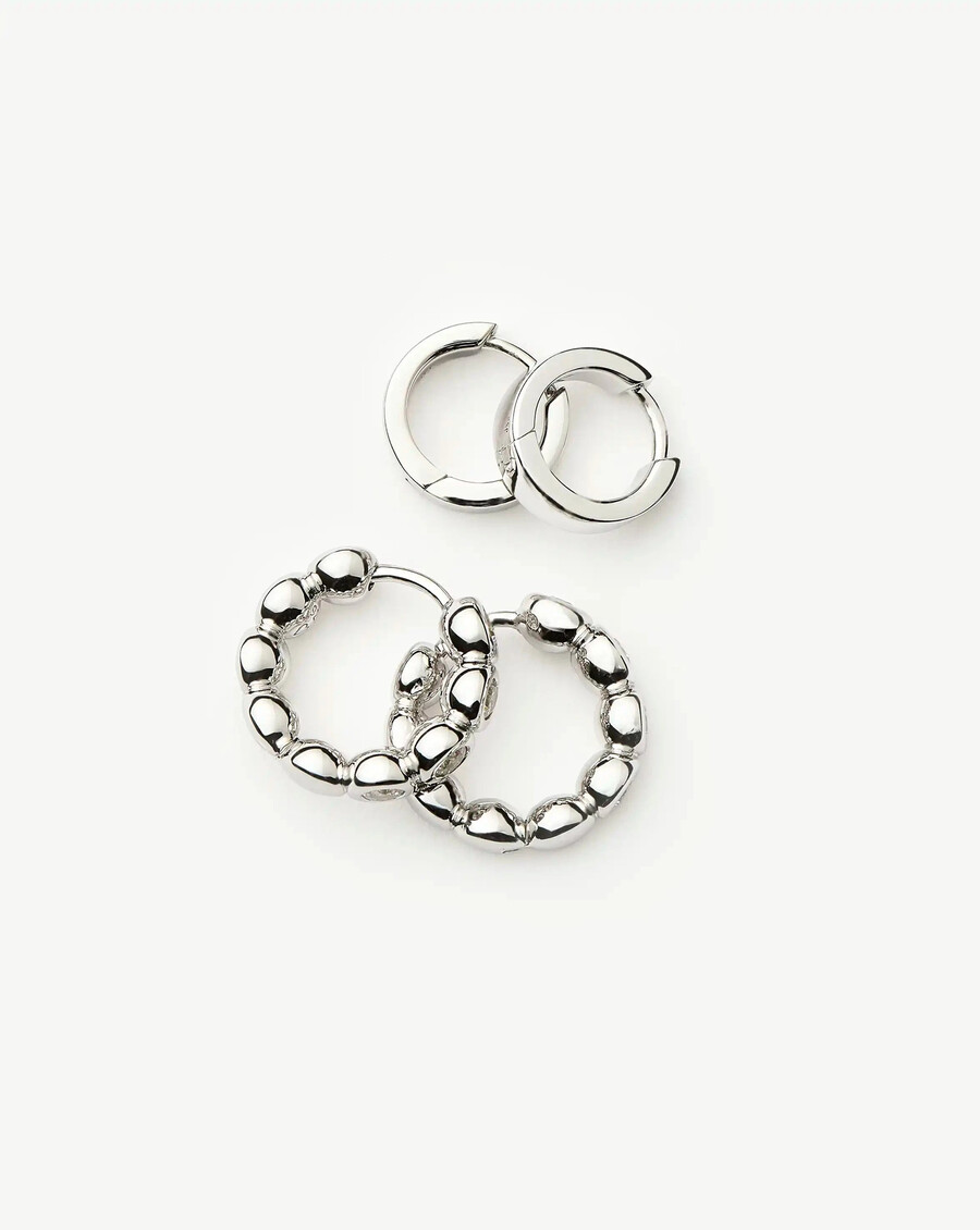 ensemble de boucles doreilles tennis et chubby hoop