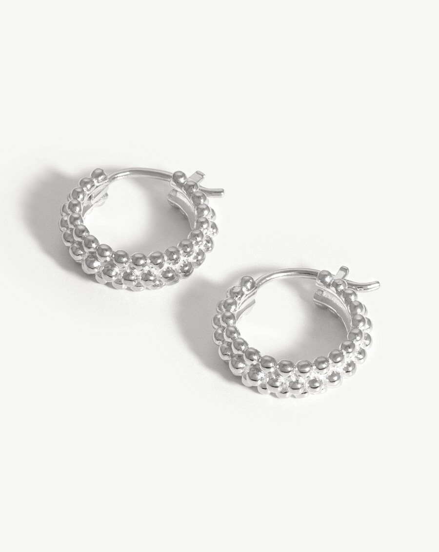 boucles doreilles créoles mini baya argentées