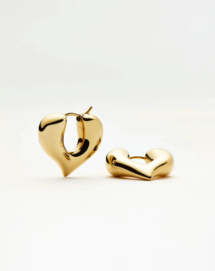 boucles doreilles créoles moyennes molten heart
