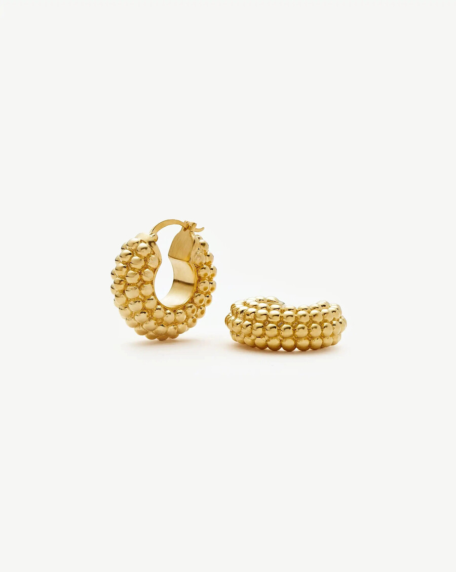 boucles doreilles créoles baya - plaqué or 18 carats