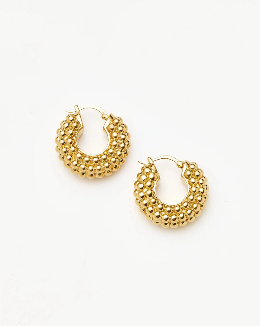 boucles doreilles créoles baya - plaqué or 18 carats
