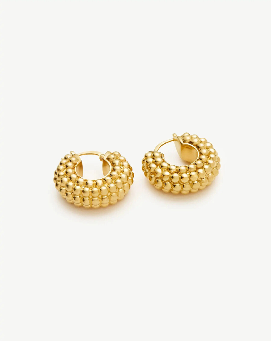 boucles doreilles créoles baya - plaqué or 18 carats