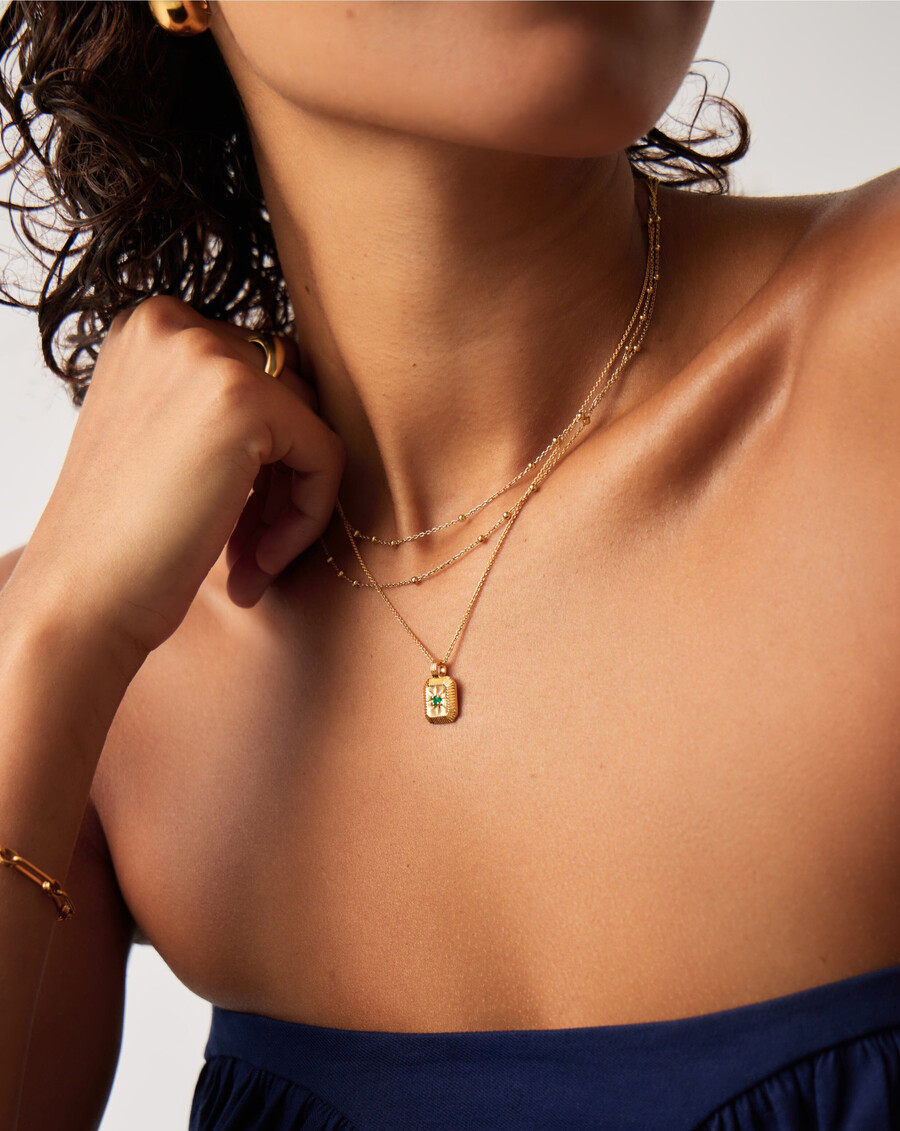 collier pendentif pierre de naissance de mai