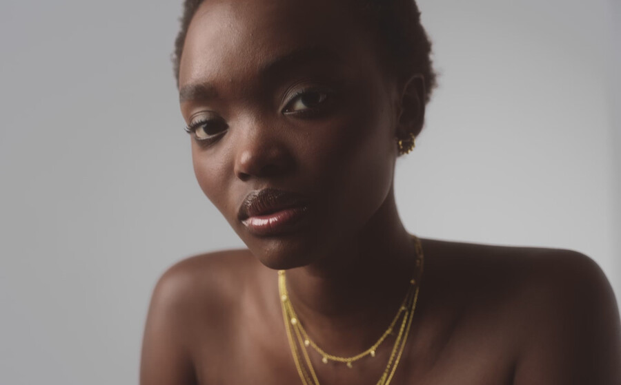 collier ras du cou en or interstellar drop