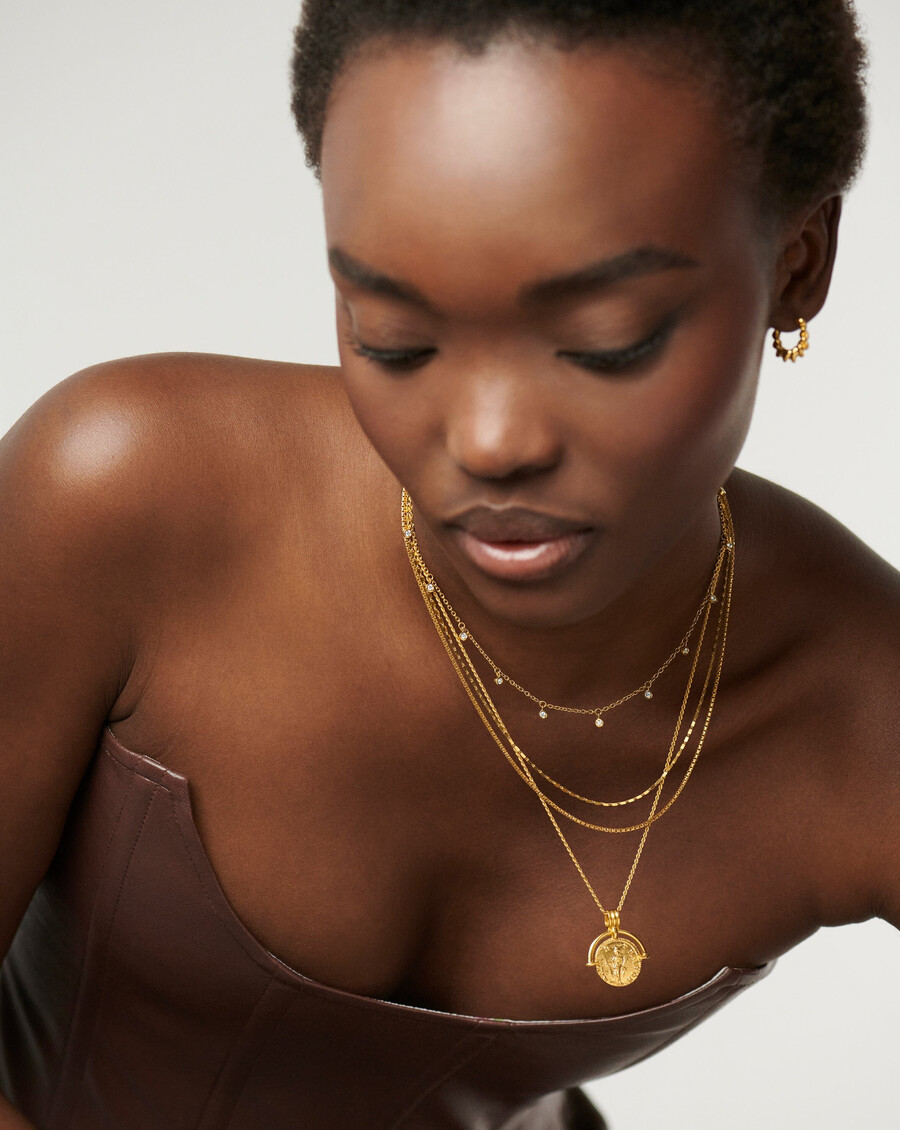 collier ras du cou en or interstellar drop