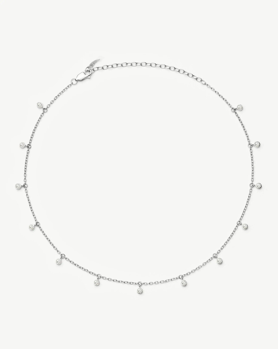 collier ras-de-cou argenté interstellar drop