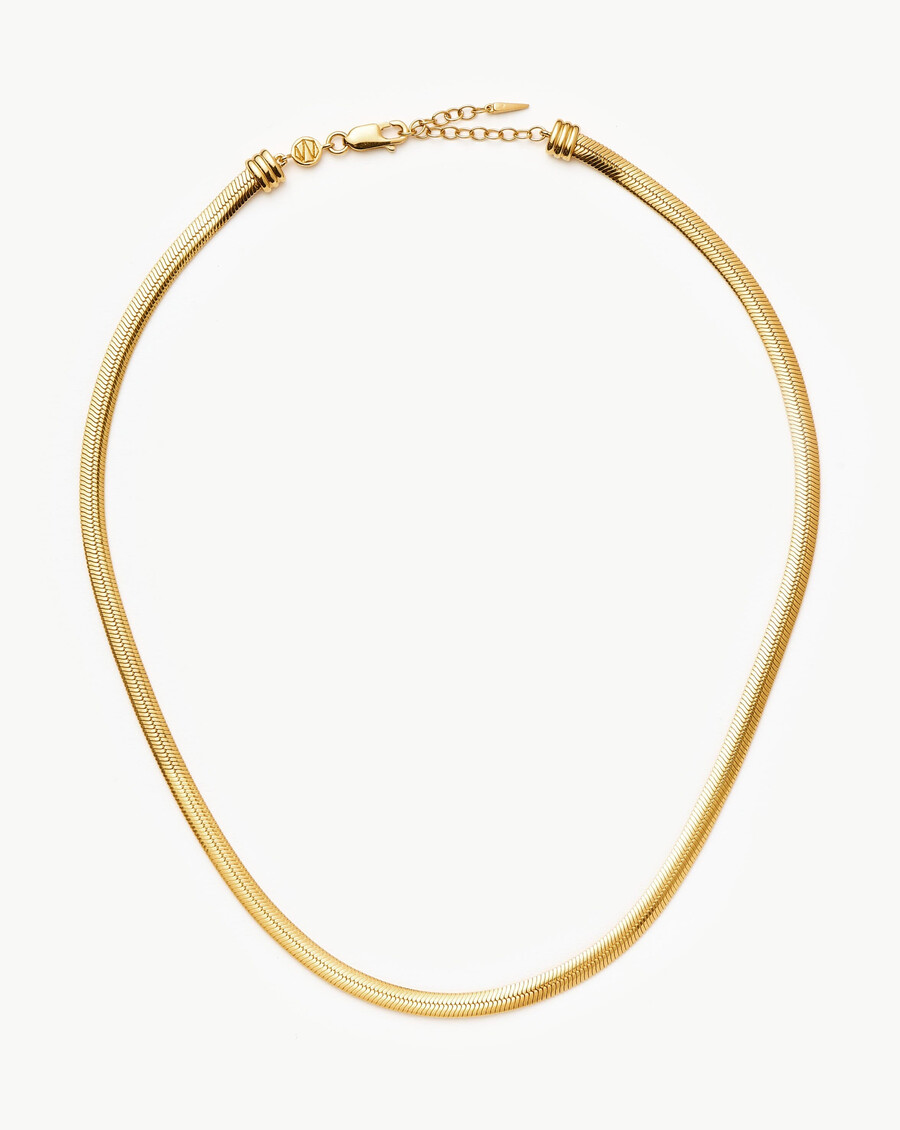 collier à chaîne serpent plate