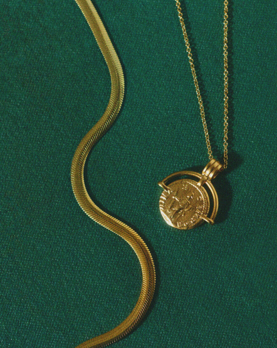 collier à chaîne serpent plate