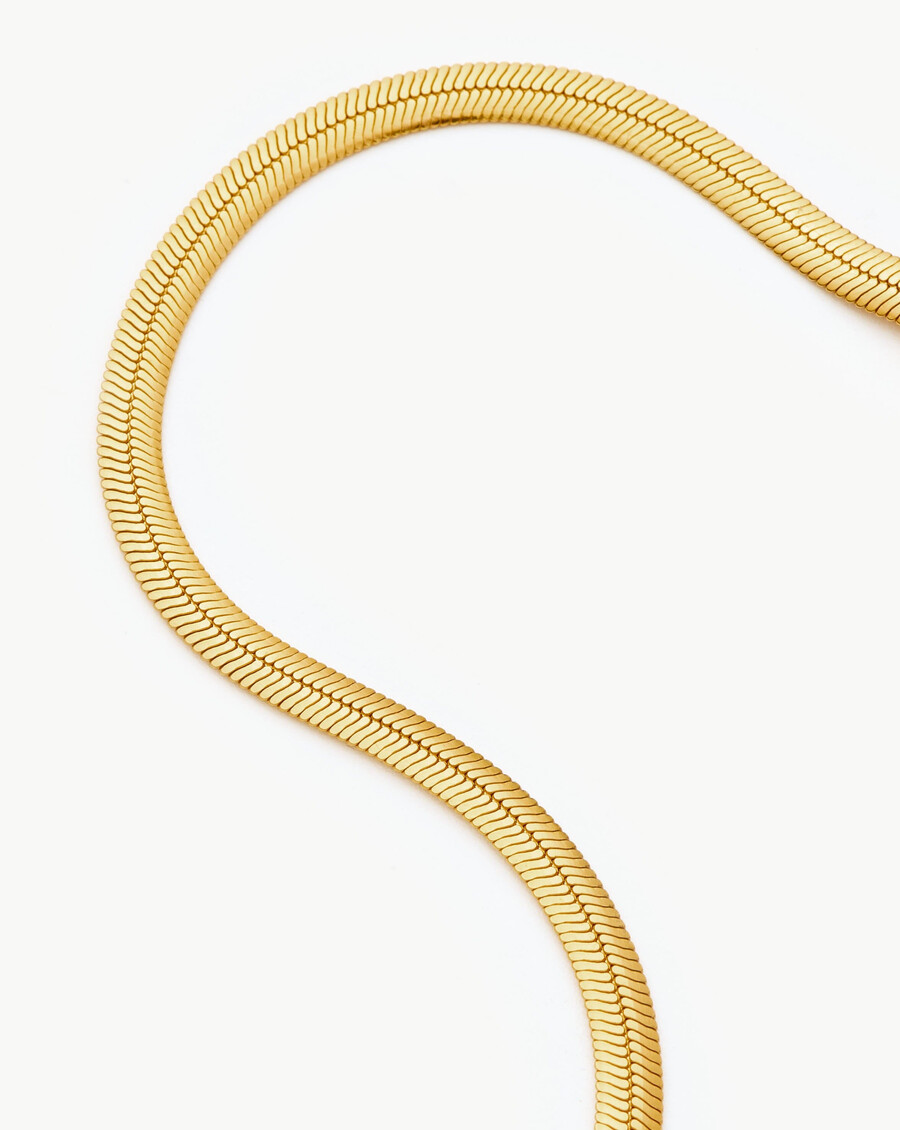 collier à chaîne serpent plate