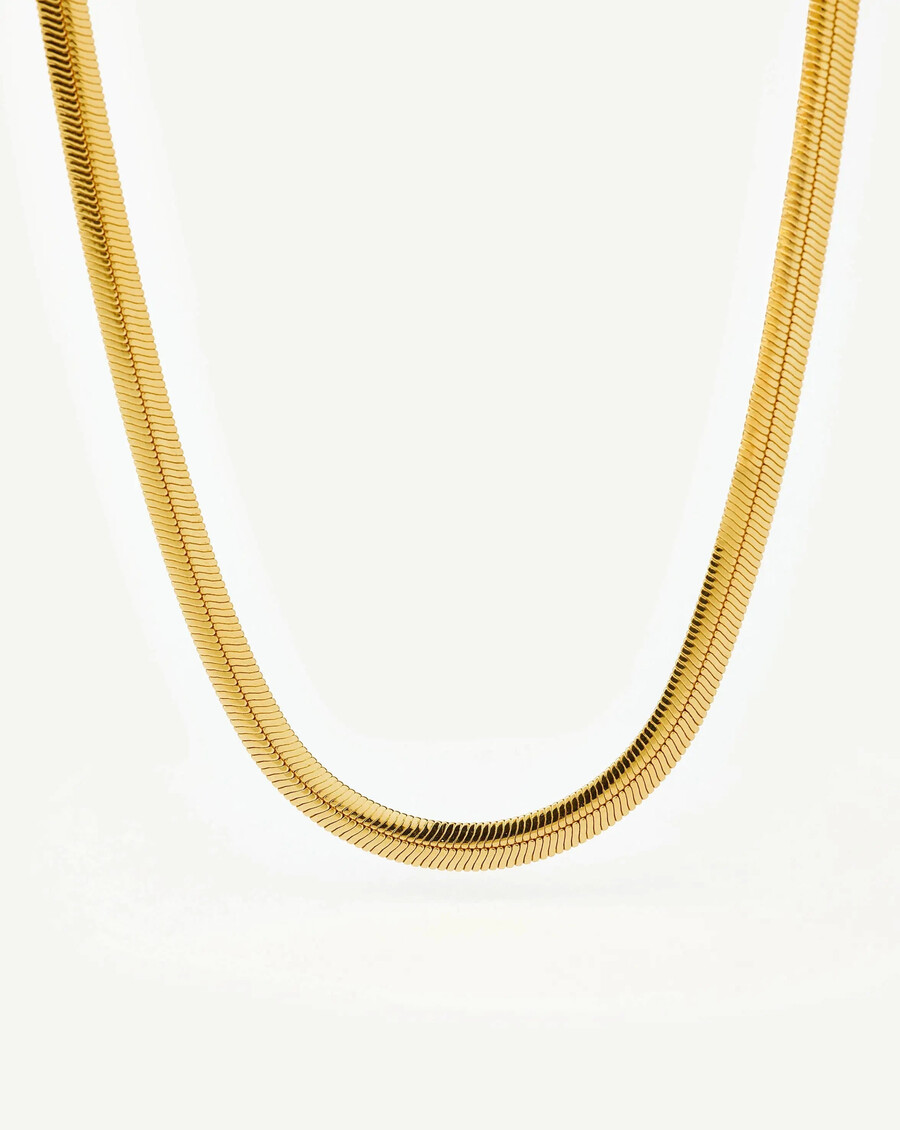 collier à chaîne serpent plate