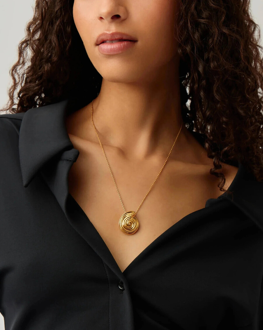 collier pendentif spirale large