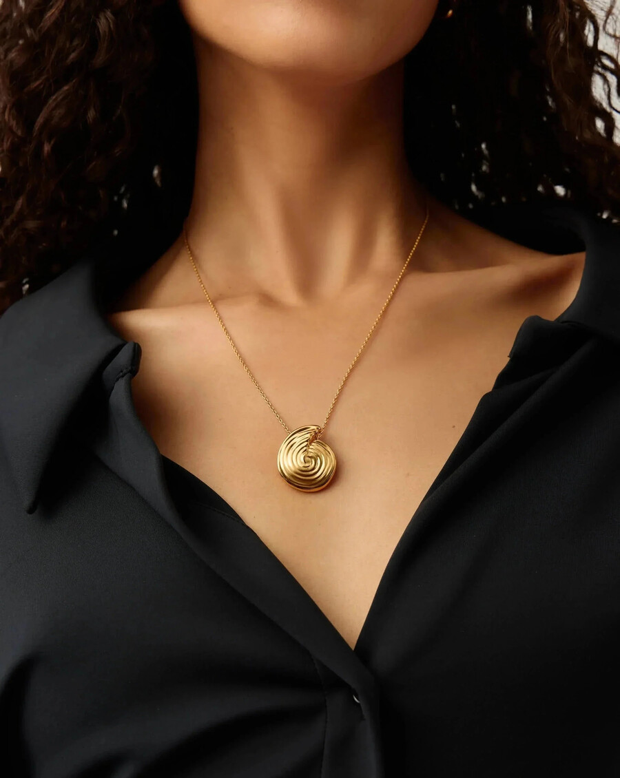 collier pendentif spirale large