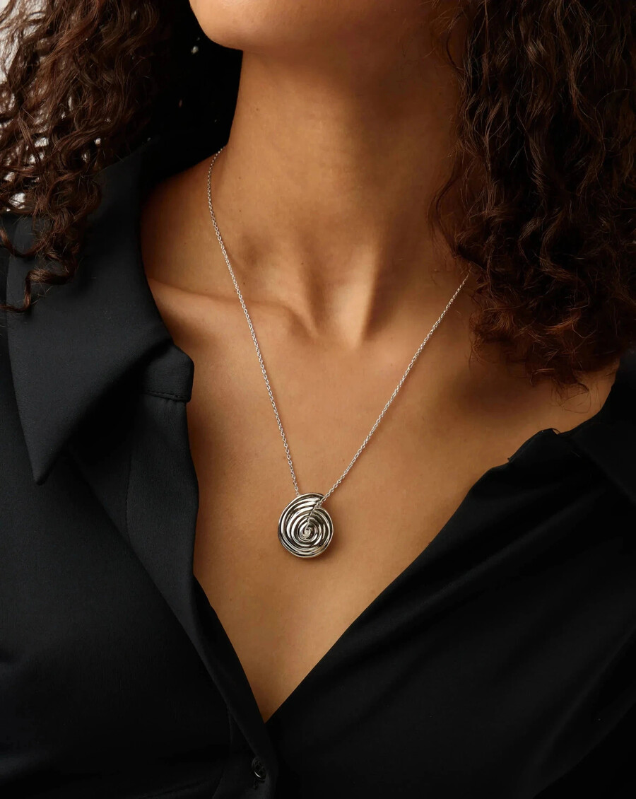 collier pendentif spirale large