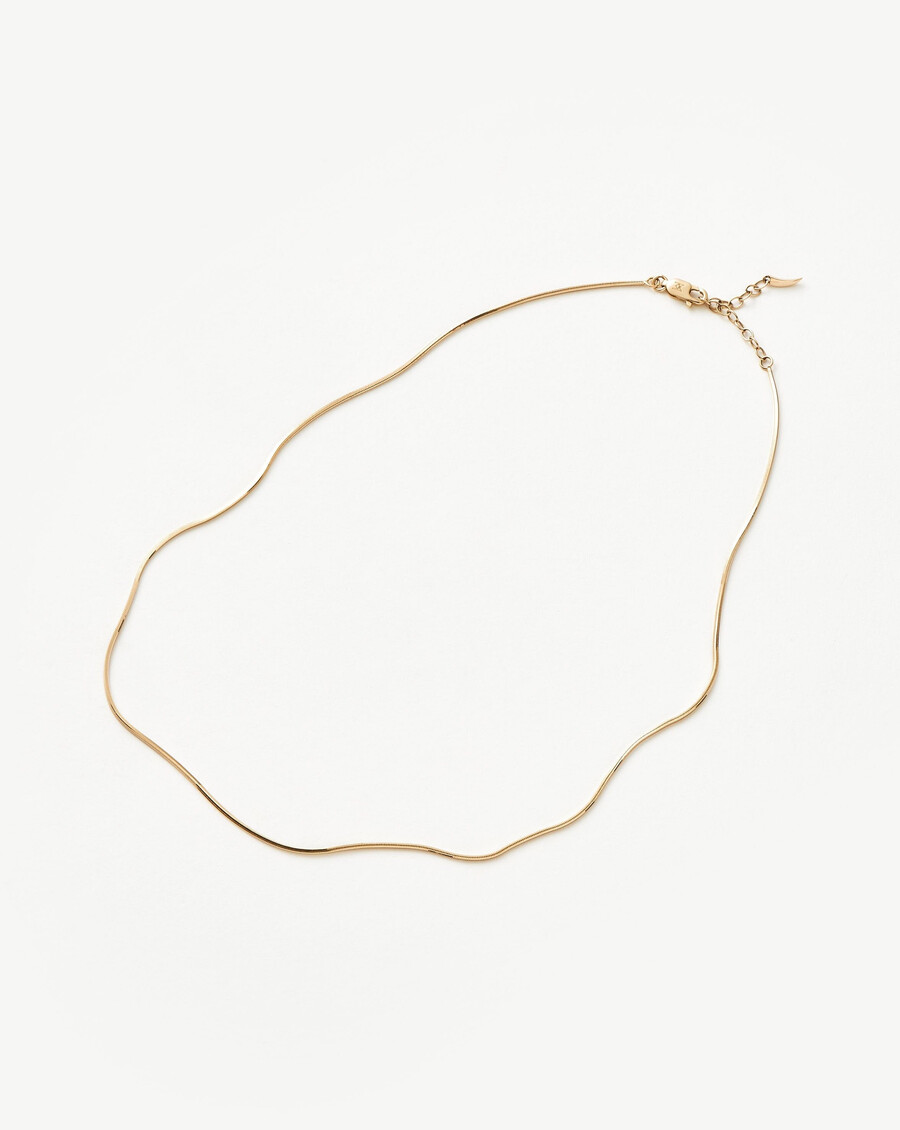 collier à chaîne serpent carrée fine