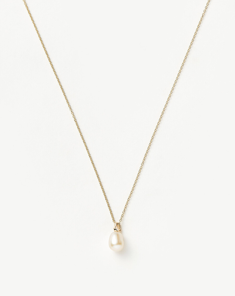 collier pendentif en perles baroques fines et organiques