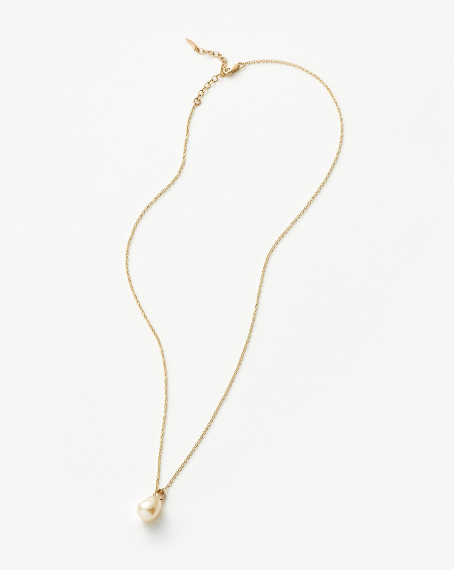 collier pendentif en perles baroques fines et organiques