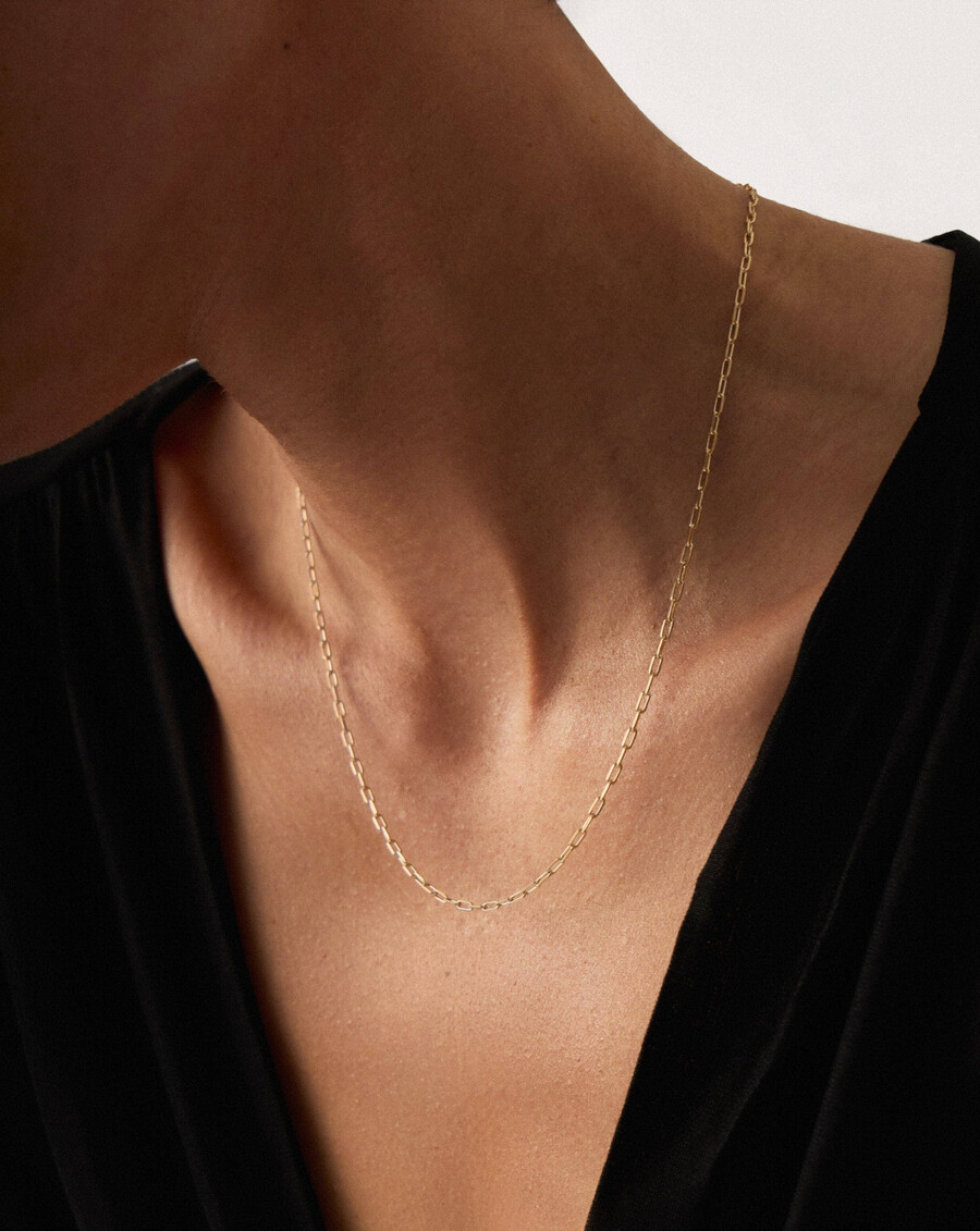 collier classique fin à chaîne trombone
