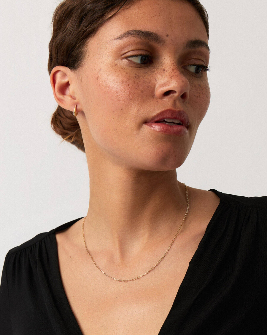 collier classique fin à chaîne trombone