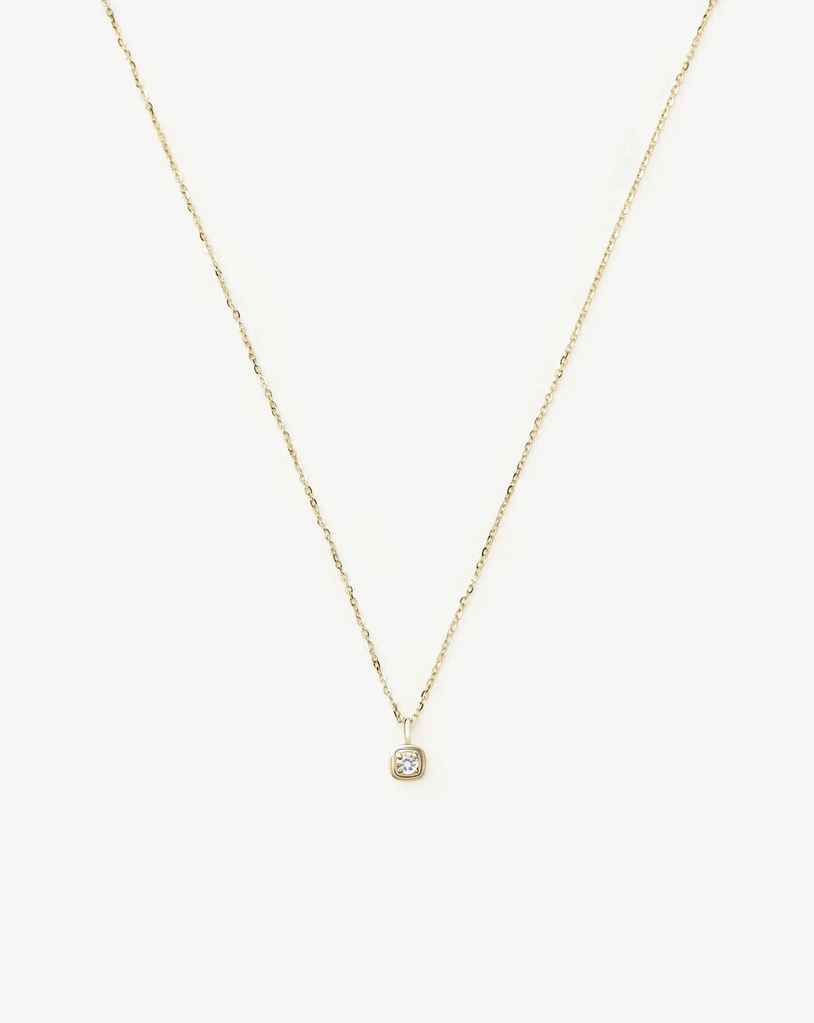 collier pendentif en or massif 14 carats avec pierre de naissance davril