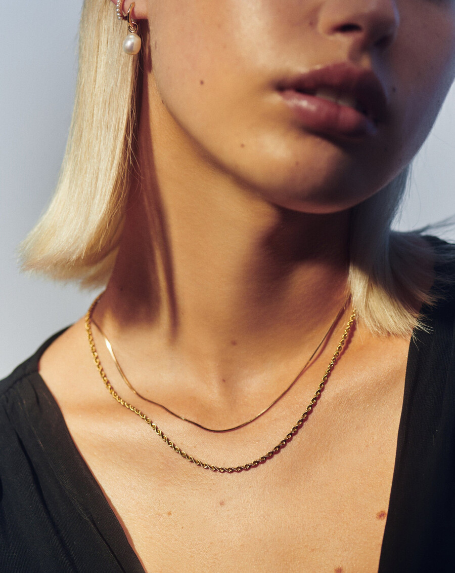 collier classique en chaîne corde fine