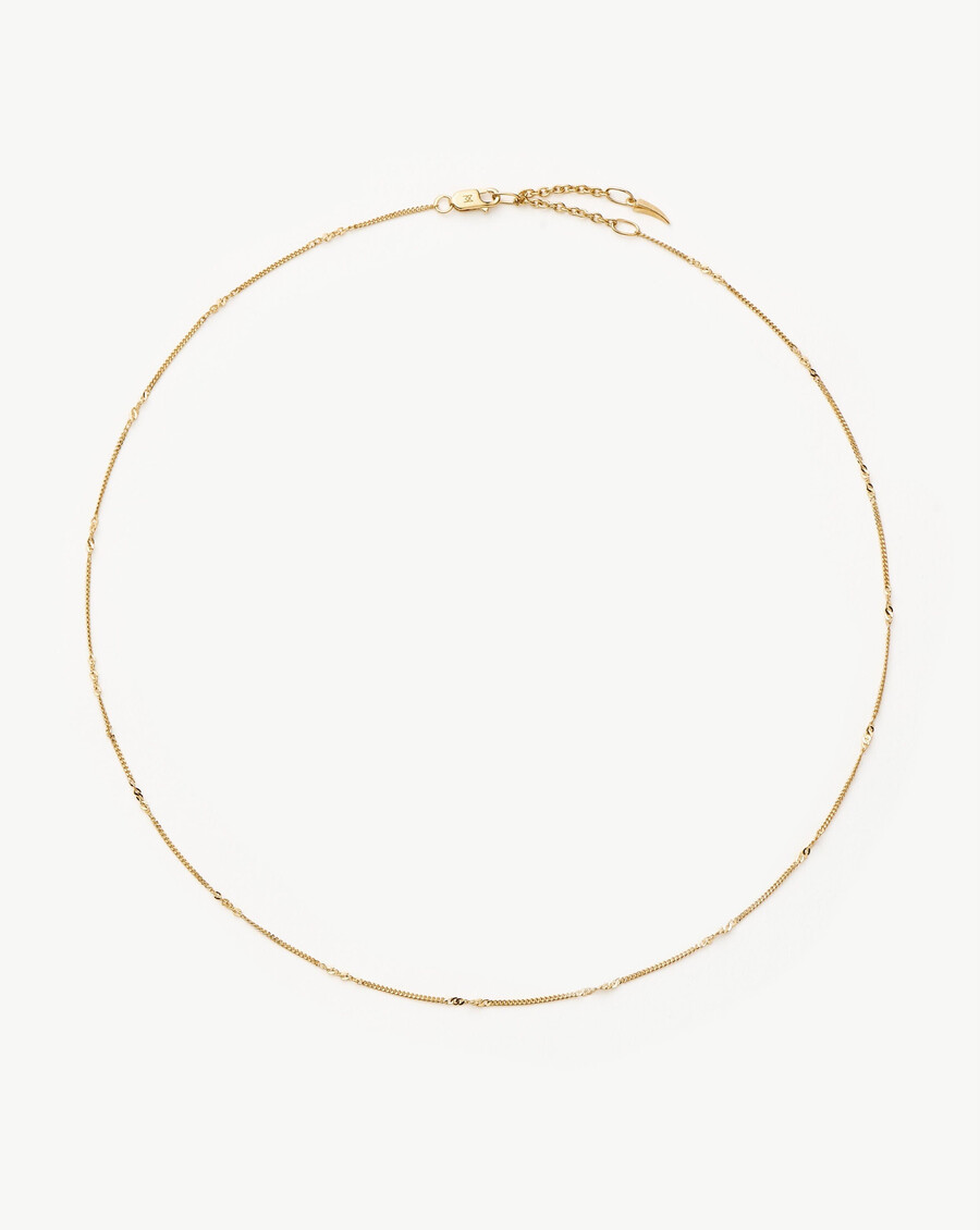 collier ras du cou à maillons gourmette fins torsadés
