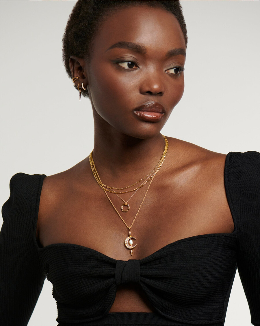 collier pendentif mini en or fondu