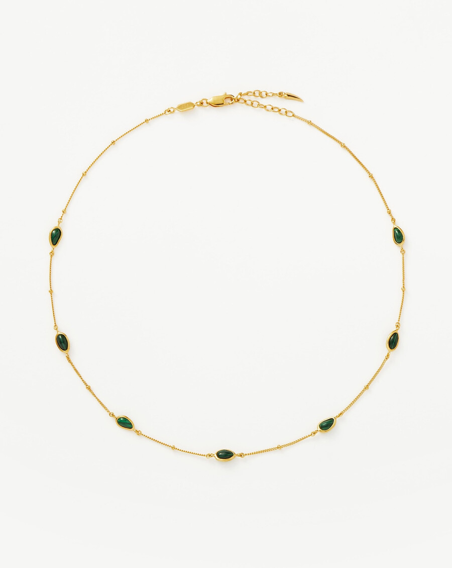 collier ras du cou avec pendentif en pierre précieuse magma