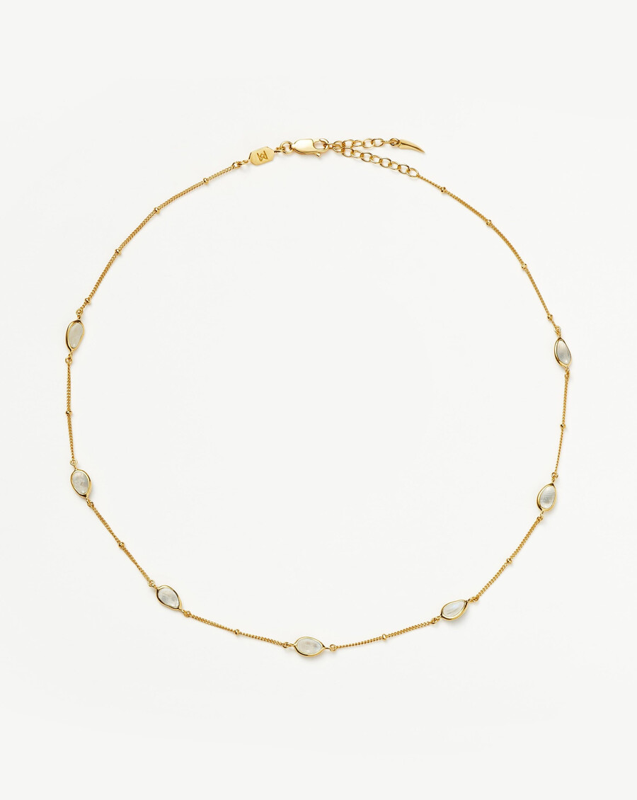 collier ras du cou avec pendentif en pierre précieuse magma - or