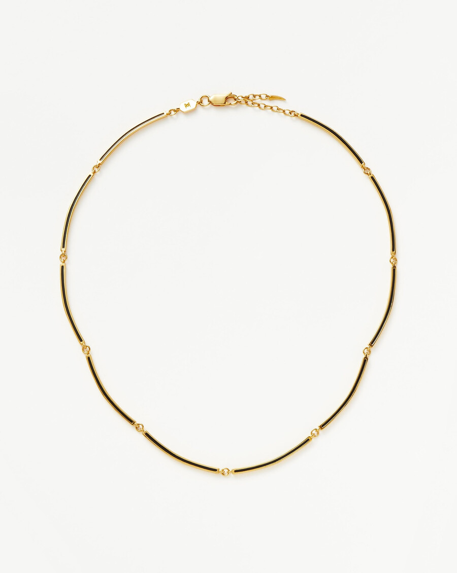 collier ras du cou en émail avec lien de signature