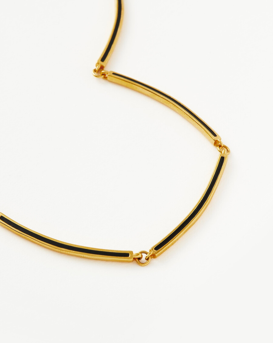 collier ras du cou en émail avec lien de signature